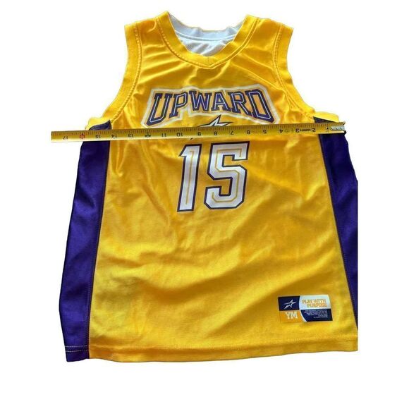 UPWARD # 15 Yellow White Reversible Youth Jersey - Picture 3 of 8